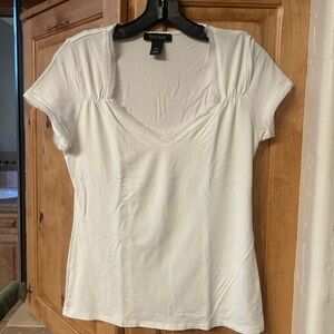 White House black market white T-shirt